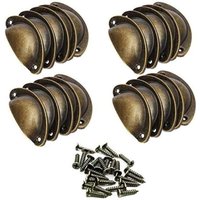 Tinor - 20 Pcs Vintage Shell Handle 82mm Antique Shell Iron Door Handle Drawer Knob for Kitchen Cabinet Cupboard Apothecary Cabinet,Vintage Shell