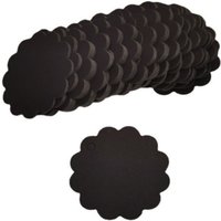 200 black kraft gift tags in a fan shape (6cm diameter) for handmade packaging