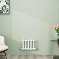 Aica Sanitaire - aica 300x425mm White Horizontal Traditional Radiator Cast Iron 2 Column Heating uk