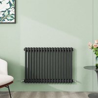 Aica Sanitaire - aica 600x830mm Anthracite Horizontal Traditional Radiator Cast Iron 2 Column Heating uk