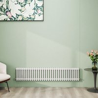 Aica Sanitaire - aica 300x1460mm White Horizontal Traditional Radiator Cast Iron 3 Column Heating uk