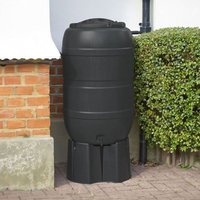 Water Butts Direct - 210L Standard Barrel Water Butt including Stand and Standard Diverter black