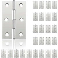 24 Pcs Small Door Hinges, Stainless Steel Hinges, DIY Door Hinges for Cabinet Doors, Piano Hinges, Jewelry Boxes, Home Furniture Hardware, Wardrobe