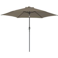 2.7m Round Garden Parasol Outdoor Patio Sun Shade Umbrella with Tilt Crank UV protection - Brown