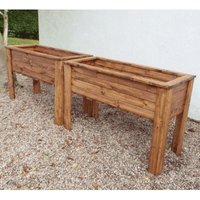 Charles Taylor - Wiltshire (Raised) 2pc Large Trough Set - W109 x D41 x H72 - Fully Assembled