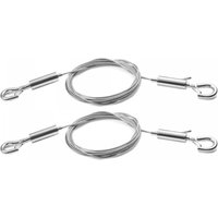 Cyslmuk - 2Pcs Adjustable Picture Hanging Wire - 1m x 1.5mm Stainless Steel Heavy Duty Kit for Mirrors, Lamps, Billboards and More - Holds up to 30kg