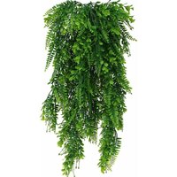 2Pcs Artificial Ivy Plants Artificial Fern Fake Plant Boston Leaf Fake Ferns Plastic Vine Hanging Fake Fern for Indoor Outdoor Garden Wedding