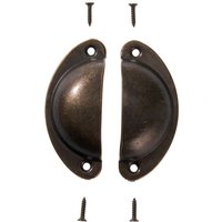 2Pcs Shell Cup Furniture Handles