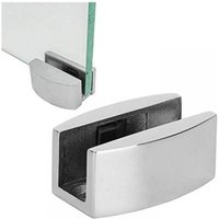 Cyslmuk - 2pcs Sliding Glass Door Guides, Stainless Steel Door Floor Roller Guides Swing Stopper, Suitable for 10-12mm Thickness Glass Doors