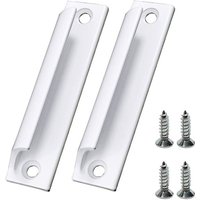 Cyslmuk - 2Pcs White Sliding Door Handle Aluminum Alloy Furniture Handle Window Handle with Screws