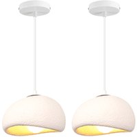 Norcks - 2X 20CM Creative Personalized Chandelier Indoor Ceiling Light E27 Retro Pendant Light Modern White Pendant Lights