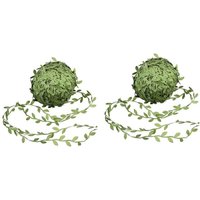 2X 40M Fake Hanging Plants Silk Ivy Artificial Leaves Garlands Simulation Foliage Rattan