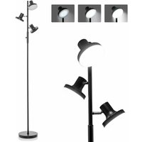3-Light Modern Floor Lamp Freestanding Tree Lamp w/ 3 Angle Adjustable led Light