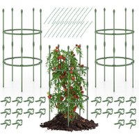 3-Pack Garden Tomato Trellis 54cm/102cm Adjustable Tomato Cage Plant Support Stands