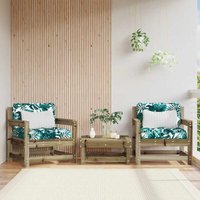 Vidaxl - Garden Chairs with Cushions 2 pcs Impregnated Wood Pine