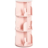 Rotating Bookshelf CANEY 94 cm Pastel Pink