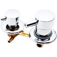 3-way shower drain, shower mixer, shower mixer with thread/connection, for shower box or hammam, 12–12.5 cm