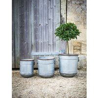 Garden Trading - 3 x Malmesbury Flower Planters Pots Bucket Galvanised Steel Metal