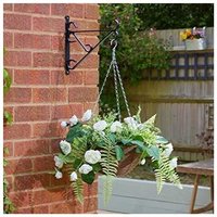 30cm Hanging Basket Artificial Flowers Garden D�cor Fake Floral and Foliage Hanging Chain Colourful Indoor Outdoor Patio, Home, Garden Decoration