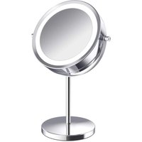 Ymyny - 360° Rotating Illuminated Magnifying Cosmetic Mirror, 10x Magnifying Vanity Mirror, Illuminated Cosmetic Mirror, Double Sided Rotating Mirror