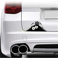 3D Cartoon Funny Peeking Monster Vinyl Car Sticker Emblem Badge Design, 19 cm x 7 cm