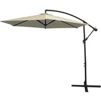 Cream Cantilever Parasol and Fan Base