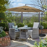 Greenbay - 3M Garden Cantilever Umbrella Hanging Banana Parasol Sun Shade Patio Coffee