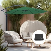 Greenbay - 3M Green Banana Parasol with Cover Cantilever Garden Hanging Patio Umbrella