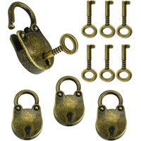 Linghhang - 3PCS Vintage Zinc Alloy Padlock 35 x 21 cm Bear Shape Padlock Anti-Rust Mini Vintage Padlock Heavy Duty with 6 Key for Small Luggage