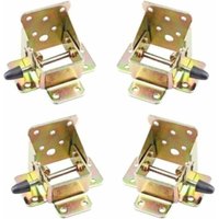 4 Pcs Folding Table Leg, Foldable Support Frame, Self-Locking Hinges, Foldable Hinge Hardware for Workbench, Folding Legs, Foldable Locking Extension
