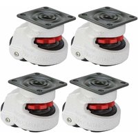 Dewdat - 4 Pieces 2.8 Retractable Leveling Caster, Industrial Swivel Caster, 330lb Capacity Swivel Wheels