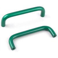 4 Pieces 96mm Aluminum Furniture Handles, Cabinet Door Handles with Screws, Drawer Knobs for Kitchen Cabinets, Green