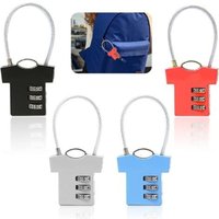 (4 pieces, color) 3-digit combination padlock, suitcase lock, T-shirt shaped lock, suitable for luggage bags, bike lockers
