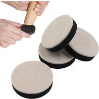 Pack of 4 furniture risers 5 cm, round furniture bed leg risers, for use in stacks, increased height, noiseless and wear-resistant (diameter 5 cm,