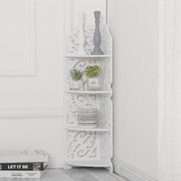 Livingandhome - 4 Tier Bookshelf Storage Unit Stand