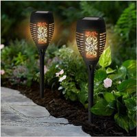 4 x led Flickering Flame Outdoor Solar Torch Stake Lights