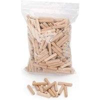Memkey - 400 pieces wooden dowels 8 mm x 40 mm - solid beech wood dowel ideal for wood milling cutters - suitable for drilling template/drilling