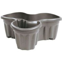 40cm 3 Cell Plastic Planter 6L
