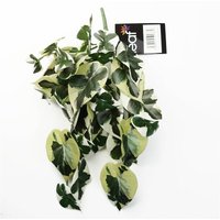 Leaf - 40cm Artificial Trailing Variegated Marble Pothos Plant