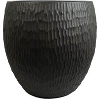Leaf - 43cm Inoke Embossed Large Grey Composite Planter Plant Pot