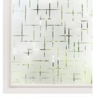 45x200cm Frosted Static Window Film Privacy Protection Glass Film Electrostatic Non-Adhesive Window Film Anti UV Window Sticker Cross Pattern