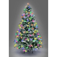 Shatchi - 4FT Prelit Green Lapland Fir Christmas Tree Multicolour LEDs