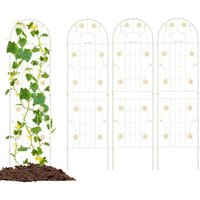 Costway - 4Pack 180cm x 50cm Metal Garden Trellis Rustproof Plant Support Climbing Plants