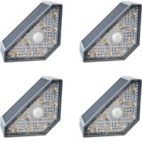 4PC Solar Outdoor Human Body Sensor Lamp for Garden Christmas Pathway