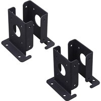 Tlily - 4Pcs Adjustable Wood Fence Pergola Post Base Brackets Kit