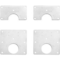 Tinor - 4pcs Cabinet Door Hinge Repair Plate, Hinge Repair Fixing Plate, Installation Plate, Used for Door Cabinets, Wardrobes, Cabinets
