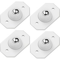 Memkey - Pack of 4 self-adhesive mini swivel casters made of stainless steel, 360° mini silent casters, rotating rotary caster for trash cans and