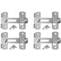 4pcs Stainless Steel Sliding Door Toggle Latch Door Lock Security Latch Bar for Door Window Furniture