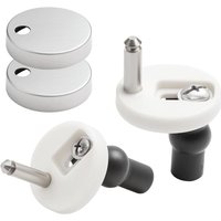 4PCS Toilet Seat Fixings Universal Toilet Seat Accessories Hinges Fittings Bathroom Accessories for WC Toilet Blind Holes (4PCS)