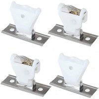 4pcs White Plastic Swivel Cord Lock Mechanism, Cord Return Pulley and Stainless Steel Bracket